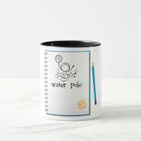 Water Polo Doodle Sketch Hand-Drawn Water Sport 