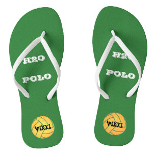Water Polo Feet Edit Initials Flip Flops