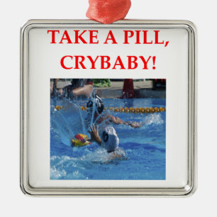 water polo metal ornament