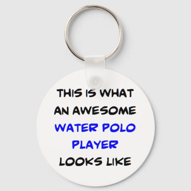 water polo player, awesome keychain (Front)
