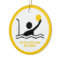 Water polo player black silhouette custom