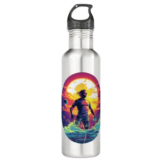 Water Polo Player Colourful Waterpolo 710 Ml Water Bottle (Front)