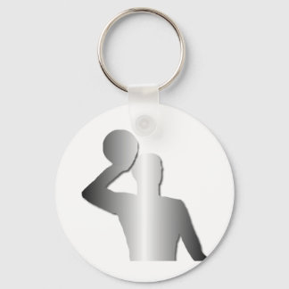 Water polo player silouette keychain