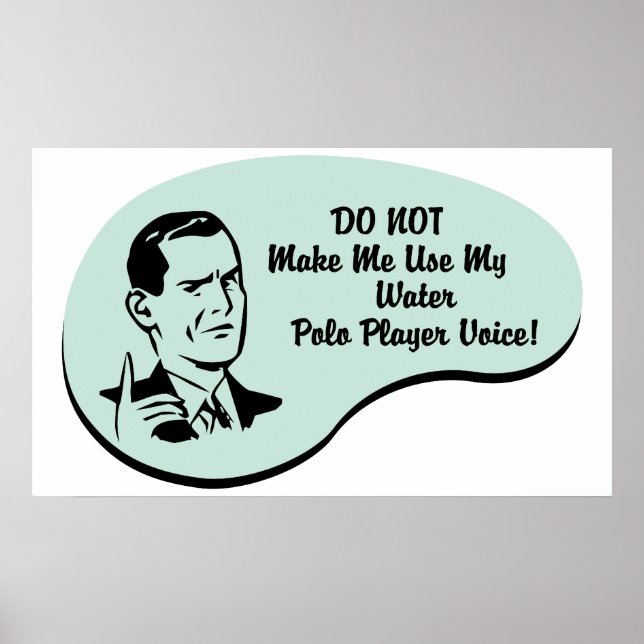 Water Polo Player Voice Poster (Front)