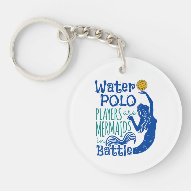 Water Polo Players Are Mermaids in Battle Keychain (Front)