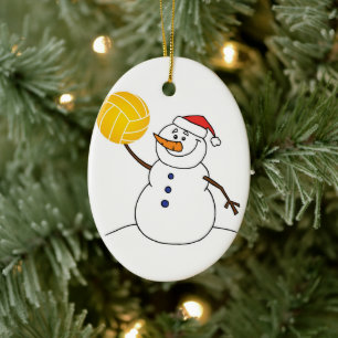Water Polo Snowman Ornament