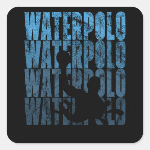 Water Polo Sport Vintage Retro Shirt Logo Square Sticker