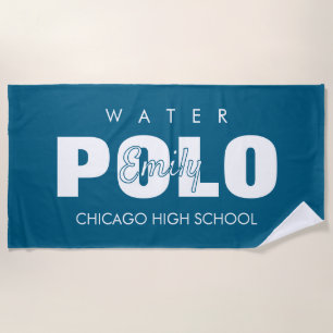 Water Polo, Water Polo Team Pool, Gift For Players Beach Towel