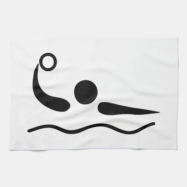 Water Polo Waterpolo Pictogram Kitchen Towel (Horizontal)