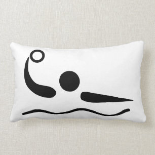 Water Polo Waterpolo Pictogram Lumbar Pillow