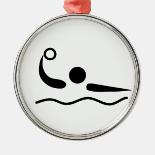 Water Polo Waterpolo Pictogram Metal Ornament