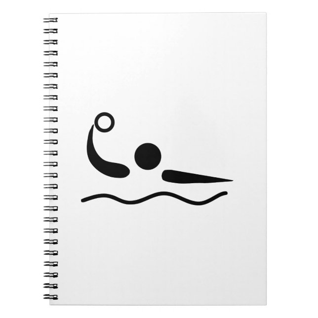 Water Polo Waterpolo Pictogram Notebook (Front)