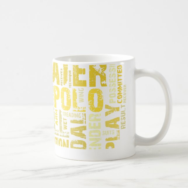 Water Polo Word Cloud Products Coffee Mug (Right)