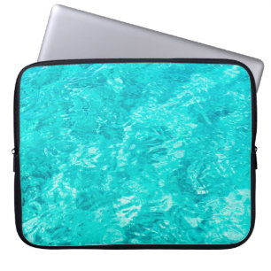 Water pool turquoise background laptop sleeve