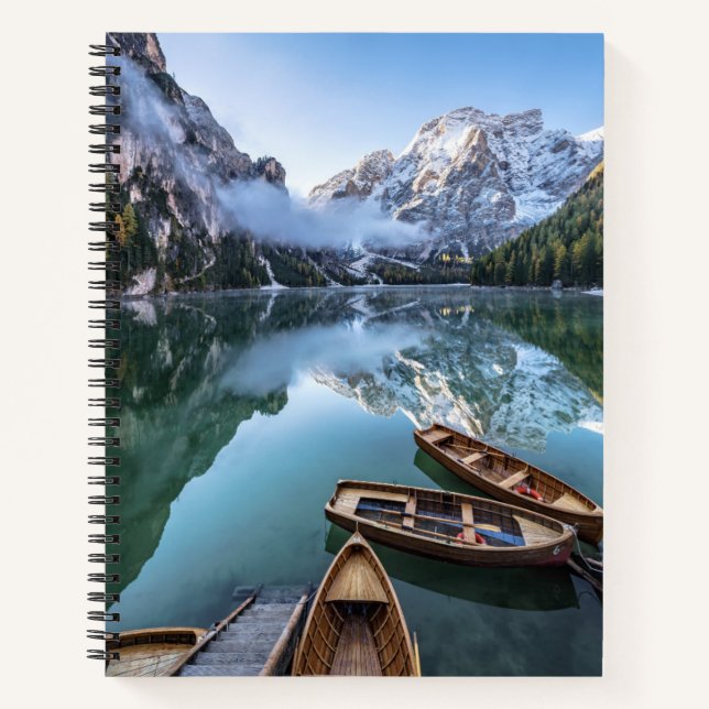 Water | Pragser Wildsee Dolomites Italy Notebook (Front)