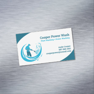 Water Pressure Wash Magnetic Business Card