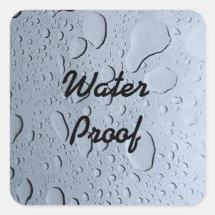Water Proof Drops Splash Free Custom Trendy Cool Square Sticker