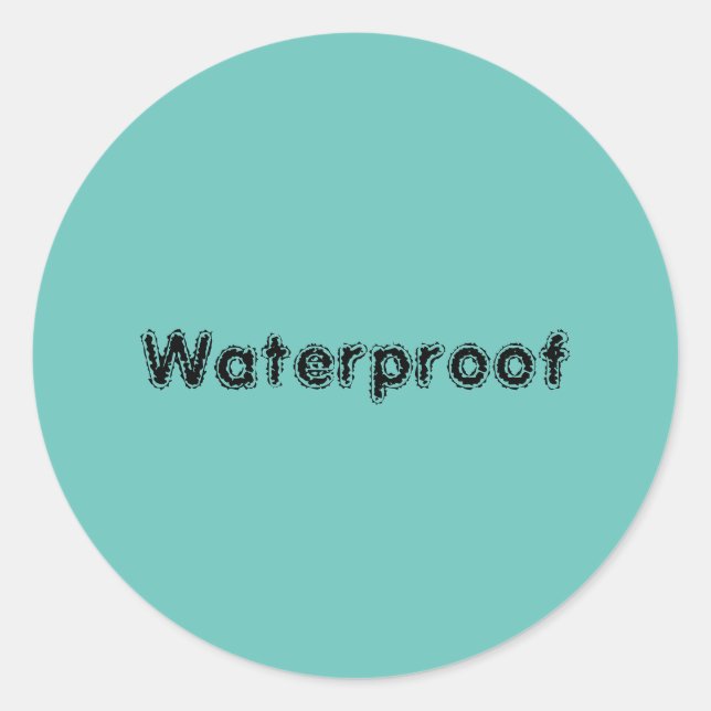 Water Proof Étiquette Splash Forfait Turquoise Blu (Devant)