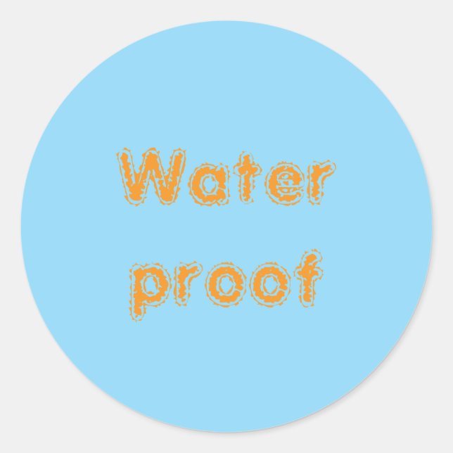 Water Proof Splash Free Package Bue Orange 2025 Classic Round Sticker (Front)