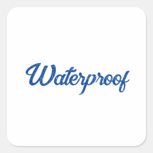 Water Proof Splash Free Package Label Blue Classy