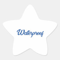 Water Proof Splash Free Package Label Blue Cool