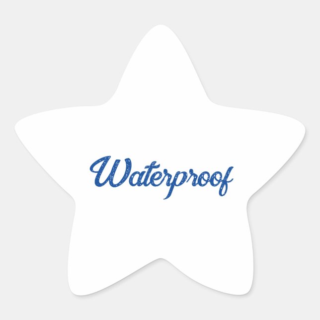 Water Proof Splash Free Package Label Blue Cool (Front)