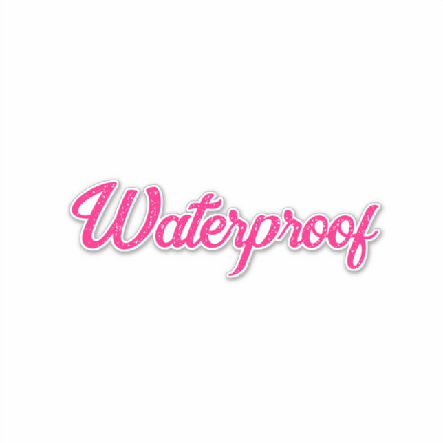 Water Proof Splash Free Package Label Pink Trendy (Front)