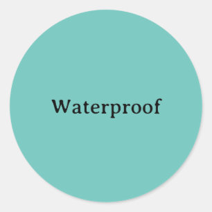 Water Proof Splash Free Package Label Teal Blue