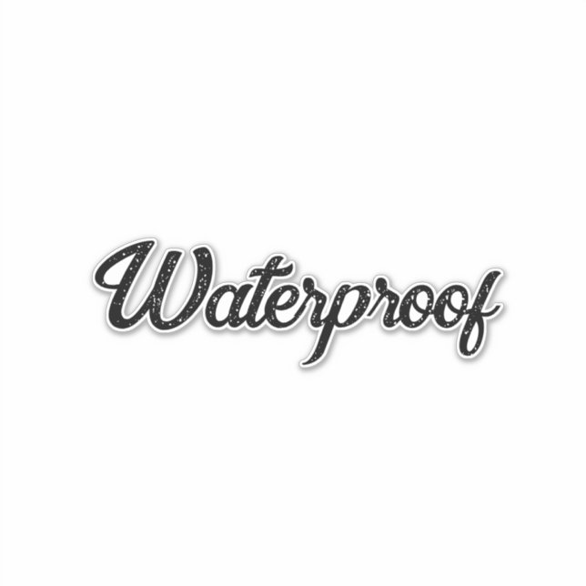 Water Proof Splash Free Package Label Trendy Cool (Front)