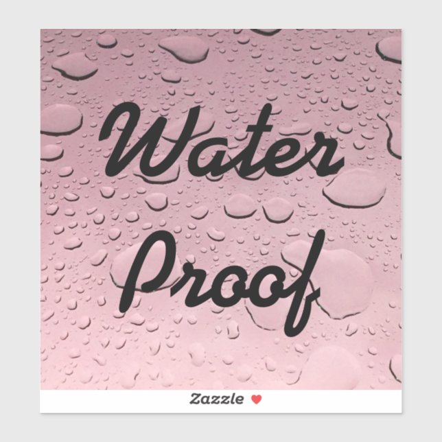 Water Proof Splash Free Rose Gold Pink Drops Cool (Sheet)