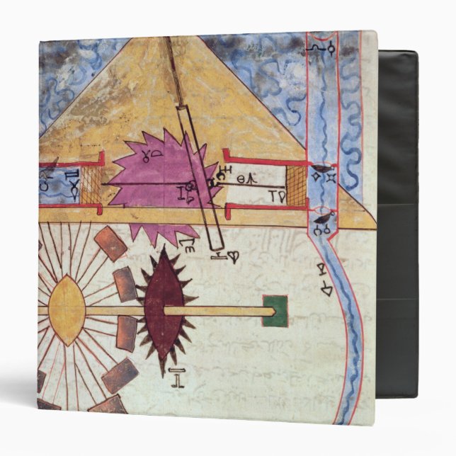 Water Pump, from 'Book of Knowledge of Ingenious Binder (Front/Inside)