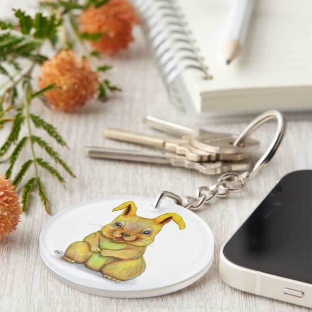 Water Rabbit Keychain (Front Right)