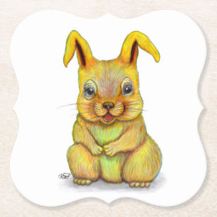 Water Rabbit Paper Coaster
