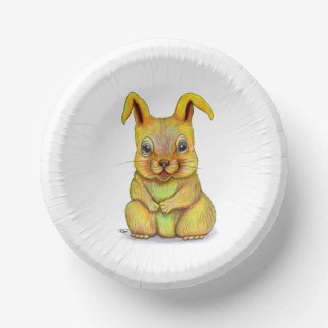 Water Rabbit Paper Plate (Front)