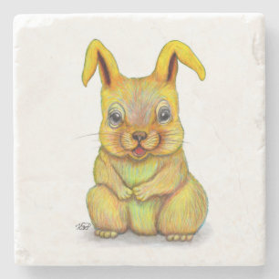 Water Rabbit Stone Coaster