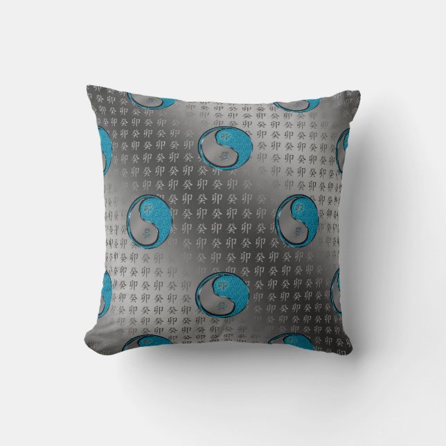 Water Rabbit Throw Pillow (Front)