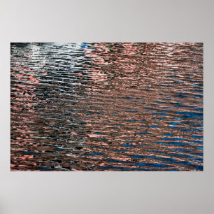 Water Reflections Abstract Colour Poster