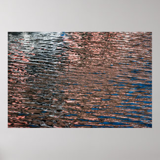 Water Reflections Abstract Colour Poster