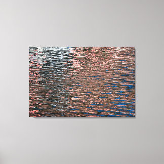Water Reflections Abstract Colour Poster Canvas Print