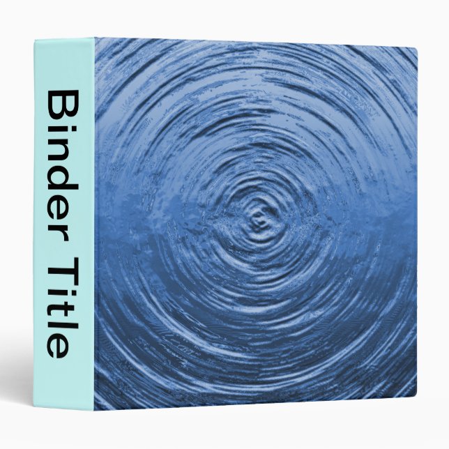 Water Ripple Blue - 1.5" Binder (Front/Spine)