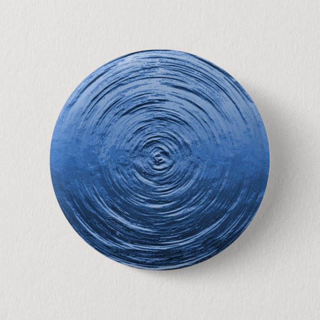 Water Ripple Blue 2 Inch Round Button (Front)