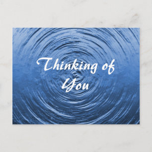 Water Ripple Blue Postcard