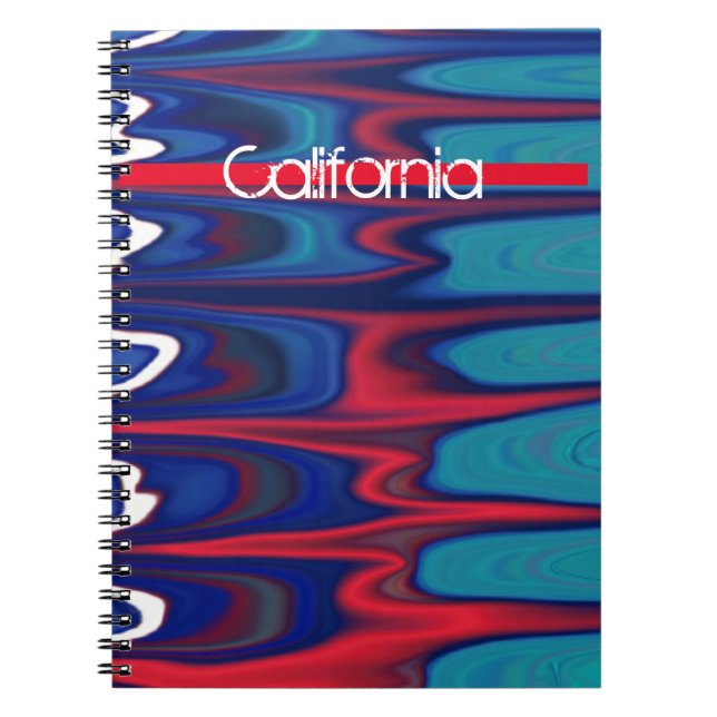 Water Ripple Flowing Abstract Movement State  Notebook (Front)