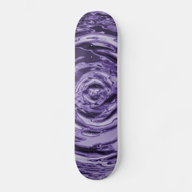 Water Ripple Purple Skateboard (Front)