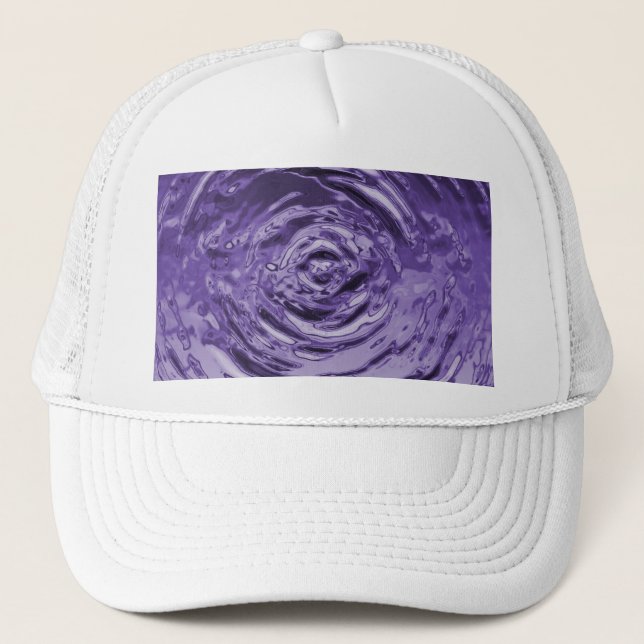 Water Ripple Purple Trucker Hat (Front)