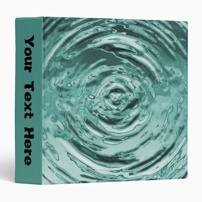 Water Ripple Teal - 1.5" Binder (Front/Spine)