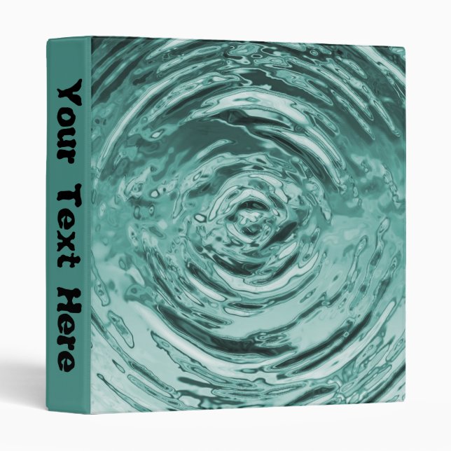 Water Ripple Teal - 1" Binder (Front/Spine)