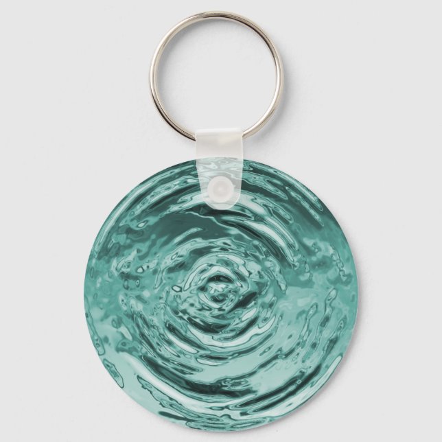 Water Ripple Teal Keychain (Front)