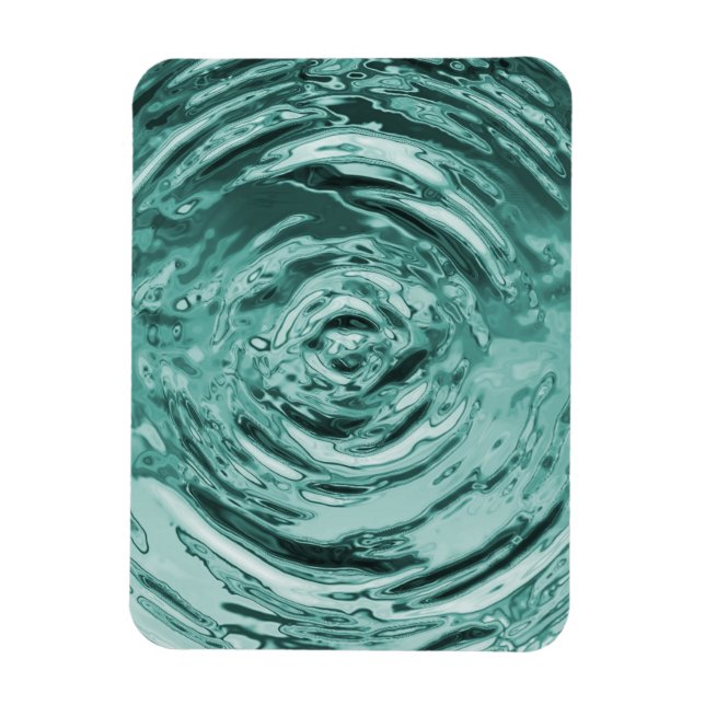 Water Ripple Teal Magnet (Vertical)