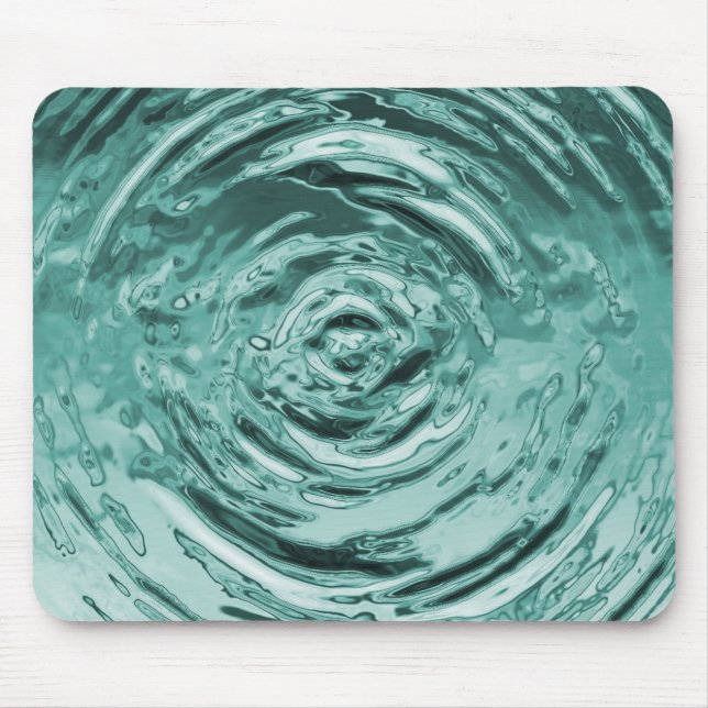 Water Ripple Teal Mouse Pad (Front)